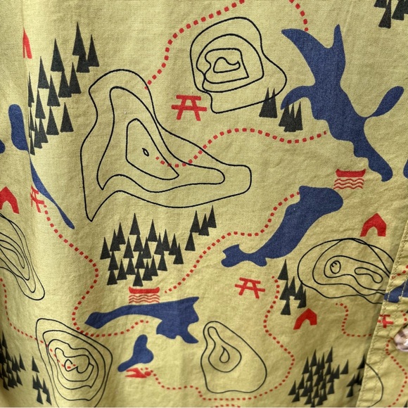 Duluth Trading Co. Untucked BBQ Relaxed Fit Short Sleeve Button Down Shirt Sz M - Picture 6 of 10